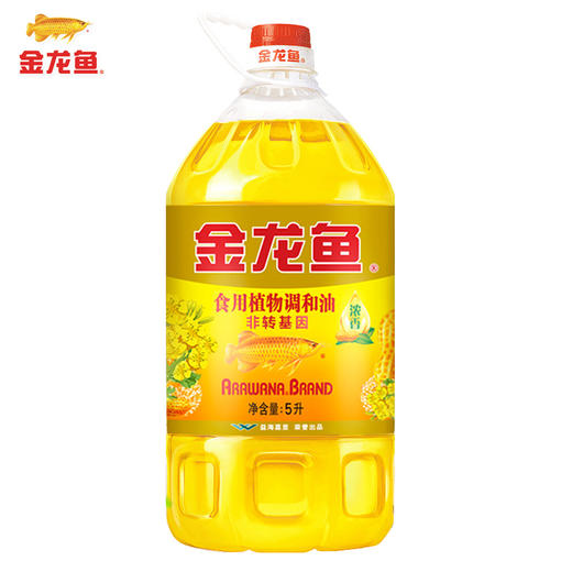 金龙鱼非转基因食用植物调和油5l花生浓香型食用油