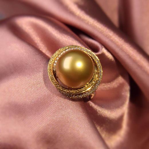 【57968】浓金南洋金珠戒指