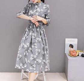 裁缝学苑 AW12长袖中长款连衣裙1:1实物服装纸样剪裁图纸牛皮纸样