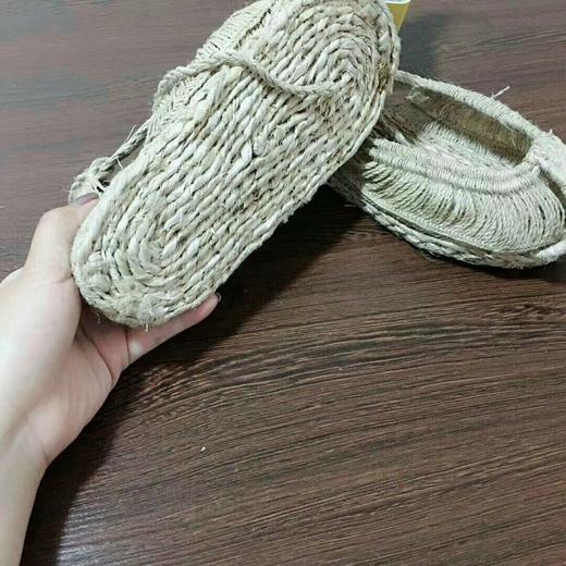 【买麻鞋，雅路人】防脚臭，复古手工编织红军草鞋男女士麻鞋舞台表演道具夏季系带全麻凉鞋 商品图3