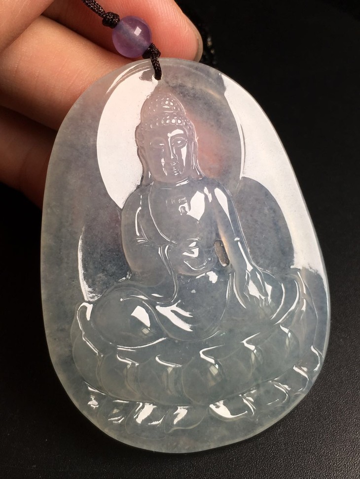 d10173翡翠冰种大日如来佛挂件