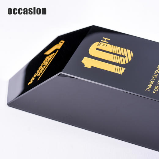 创意水晶奖杯定制优秀员工高档玻璃奖牌定做刻字奖座制作激光内雕 商品图3