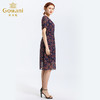 乔万尼夏季女碎花修身桑蚕丝连衣裙时尚长裙子EN2E559 商品缩略图2