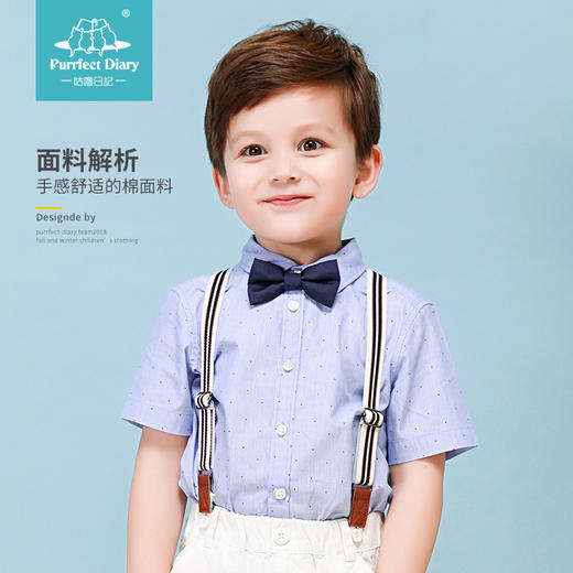 【5元专区】咕噜日记新款男童纯棉领结NP001 商品图3