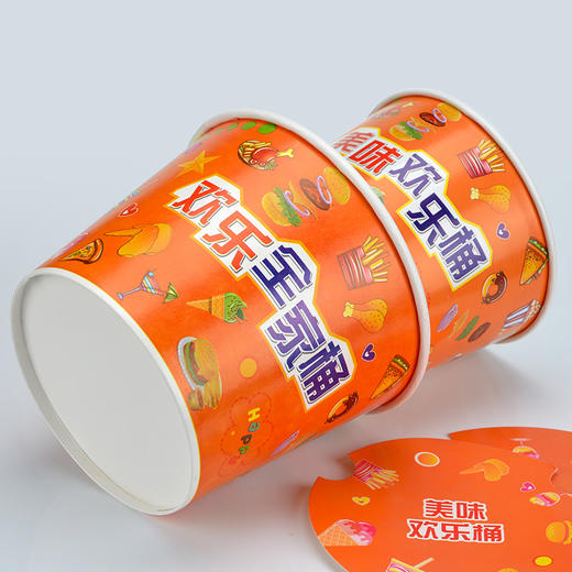 喇叭花一次性炸鸡盒全家桶薯条鸡块小食拼盘纸盒子外卖打包小吃桶 商品图3