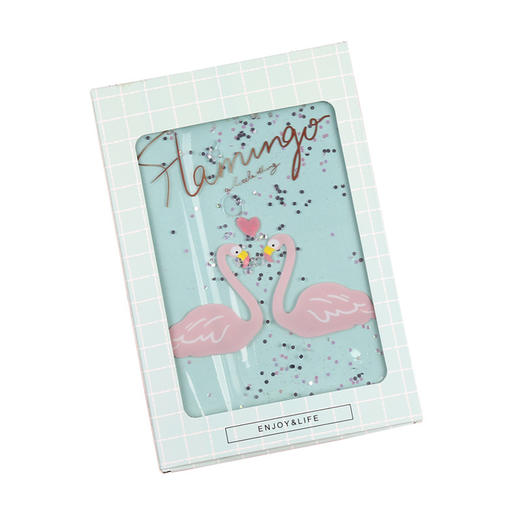 入油流沙手账本少女心亮片流沙学生记事本梦幻入油胶套日记本笔记本手