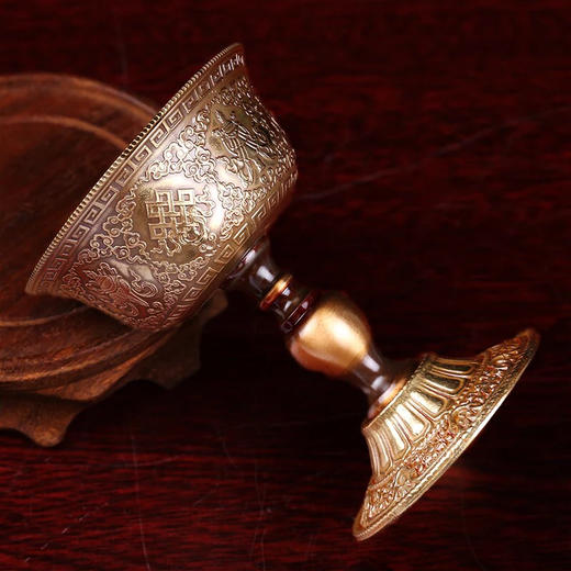 纯铜酥油灯灯座八吉祥固液体酥油用 商品图5