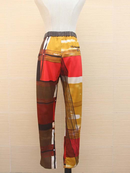 TYNVIE 抽象印花真丝休闲裤 商品图7