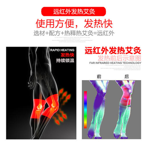 电加热保暖护膝 艾灸热敷包电热护膝老寒中老年 商品图3