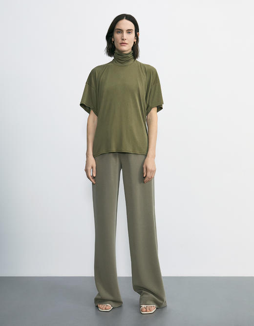 HIDEMI 到店必入垂坠感柔顺舒适透气松紧带宽松休闲空气感长裤 商品图12