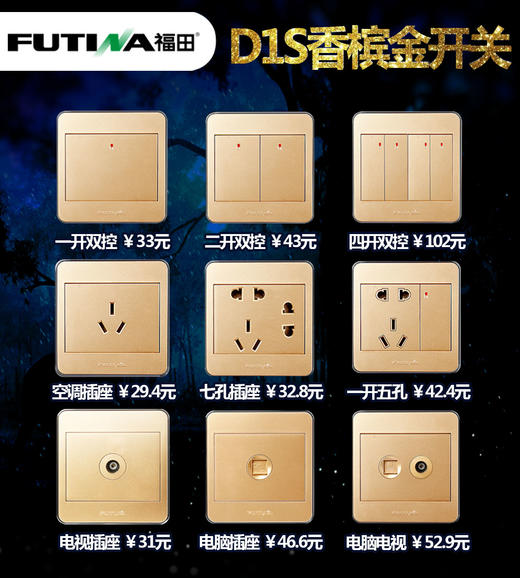 福田 D1S系列 香槟金 商品图0