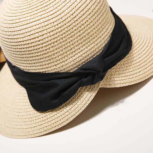 优雅赫本风防晒太阳帽小清新沙滩帽 商品图3