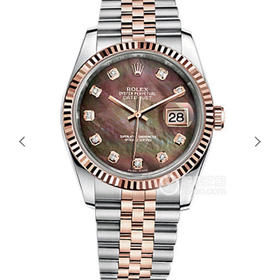 N劳力士日志36mm玫瑰金2018年度新款日志14k包金系列:因不断的追求而不断去完善和改进，现攻克了包金各种工艺，正式推出:正宗904L钢