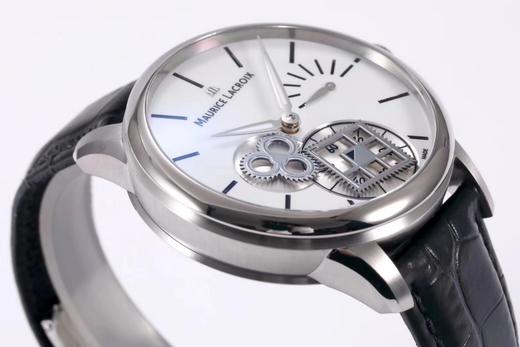 AM出品——MAURICE LACROIX 艾美匠心系列方秒轮神秘时间腕表——MP7158-SS001-901-1 正品开模！男士腕表，皮表带，透底。 商品图2