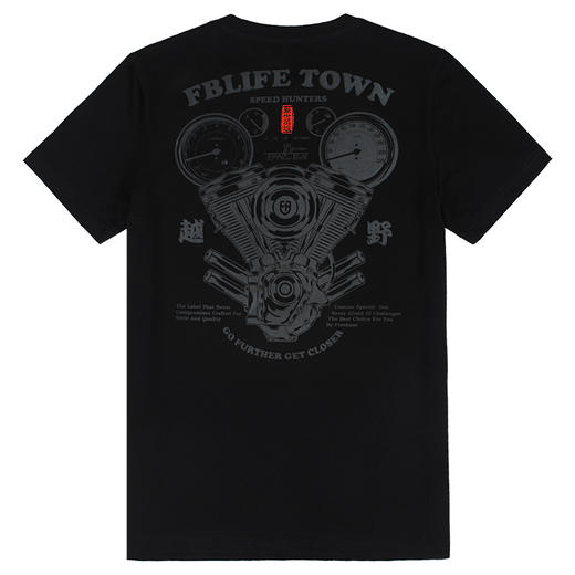 [39.9元1件] MOTO系列机车越野STYLE印花短袖T恤黑白体恤 NMT-0937 商品图1