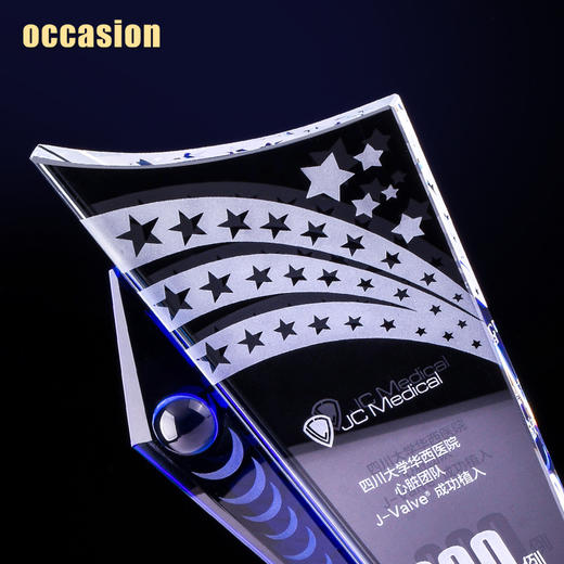 水晶奖杯定制定做优秀员工创意高档奖牌授权牌刻字荣誉纪念品制作 商品图3