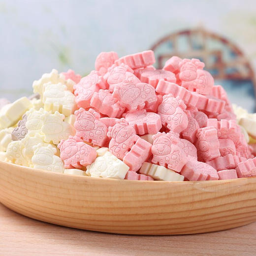 贝尔奶糖奶片草莓味25g瓶50片纯奶片宝宝零食