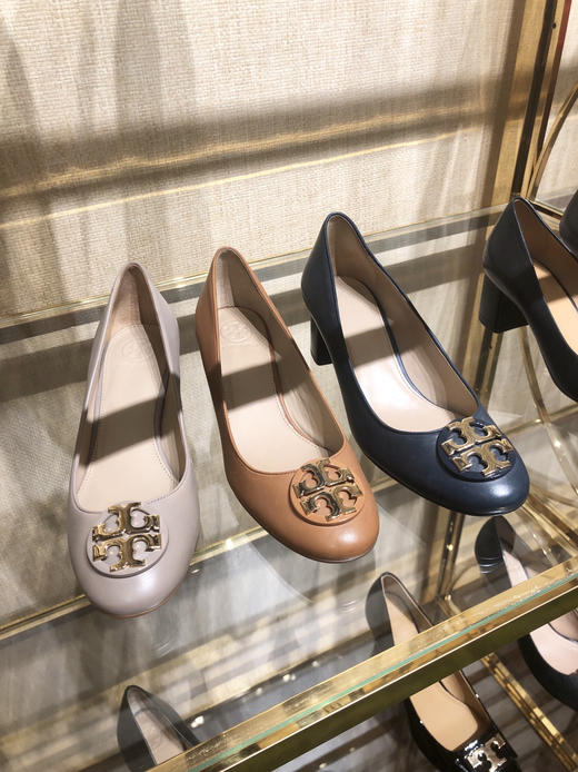 Tory burch TB奥莱金标小粗跟高跟鞋 商品图6