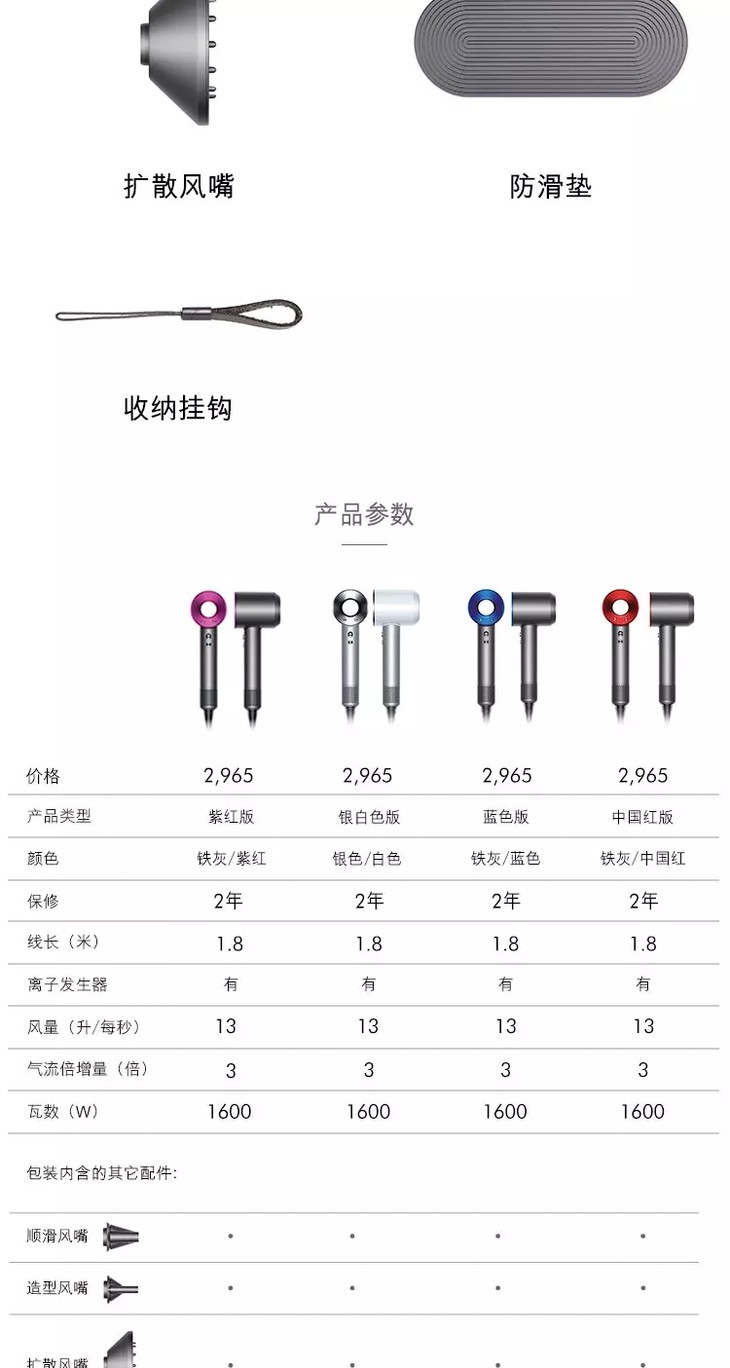 英国戴森dyson吹风机电吹风负离子 supersonic黑色