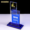 创意双色方形水晶奖杯奖牌定制定做优秀经销代理商授权牌礼品牌匾 商品缩略图1