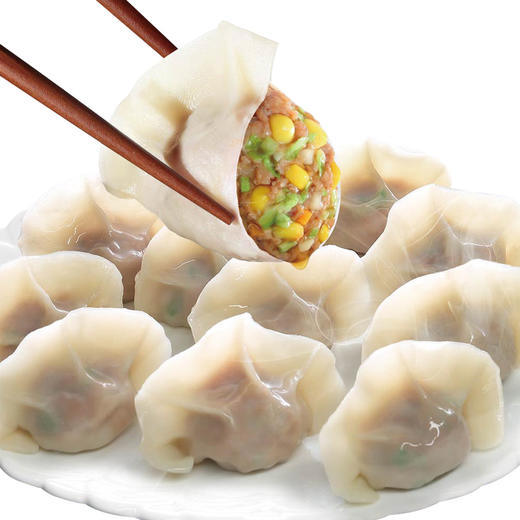 广州酒家 玉米猪肉馅水饺900g方便速食蒸煮早餐夜宵面食饺子 商品图3