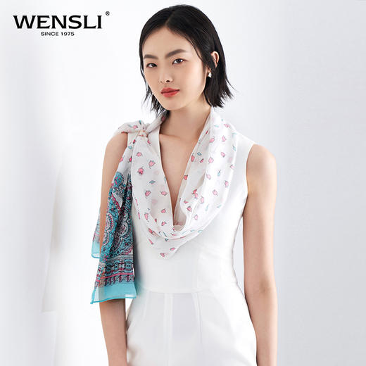 真丝长巾 蓓蕾 商品图0