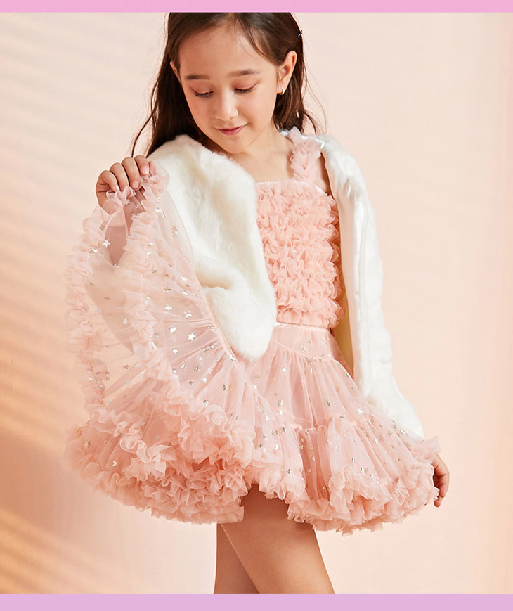 超美tutu裙法国qcutians网纱tutu半身裙春夏短裙蓬蓬裙儿童蛋糕纱裙