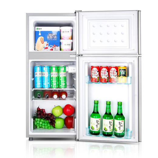 【志高冰箱】。 Chigo/志高 BCD-106L升双门小冰箱迷你小型冰箱家用冷藏冷冻 商品图1