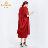 乔万尼夏季三穿法真丝中国风披肩红桑蚕丝连衣裙长款礼服EN2E543 商品缩略图3