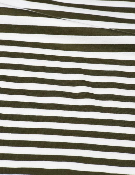margaret howell 绿白条纹海岛棉圆领t恤