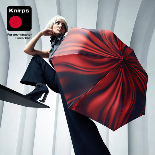 德国 Knirps 手动三折折叠伞女涂层遮阳伞黑胶伞晴雨两用伞 商品图1