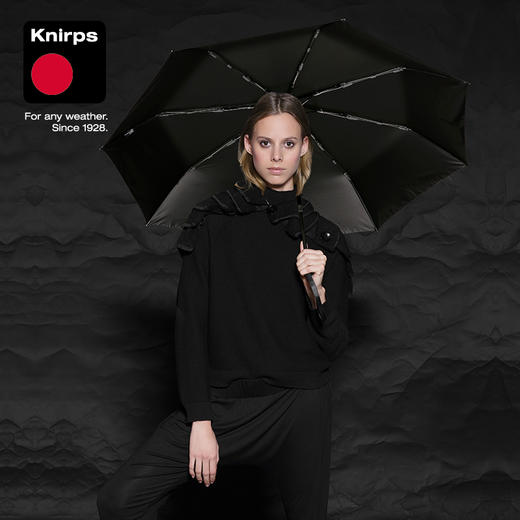 德国 Knirps 手动三折折叠伞女涂层遮阳伞黑胶伞晴雨两用伞 商品图6