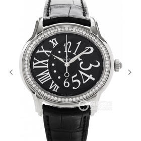 爱彼千禧系列77303BC款女士腕表华丽上线，一款上手满满设计感耐看型手表。皮表带，自动机械机芯，透底。