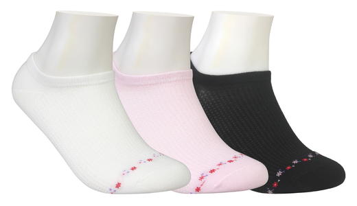 竹纤维绣花透气低筒女袜2688 商品图0