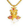 3D足金镶和田玉---天使宝贝系列吊坠 商品缩略图0