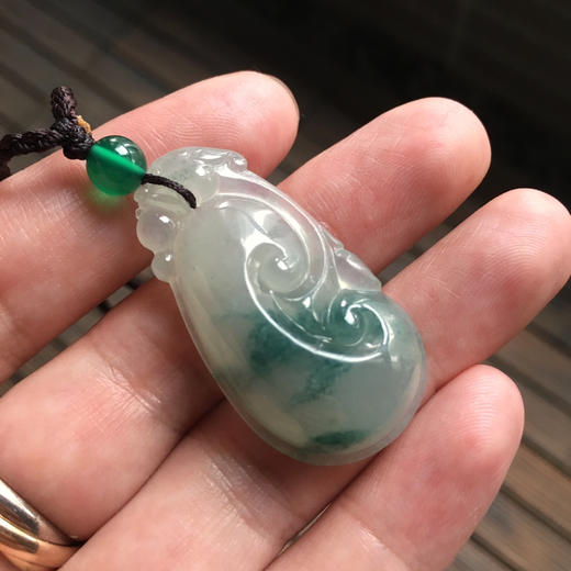 冰种飘花厚庄翡翠龙如意 商品图3