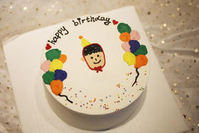 男孩款 派对男孩 奶油霜手绘 简约