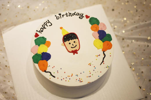 男孩款 派对男孩 奶油霜手绘 简约 商品图0