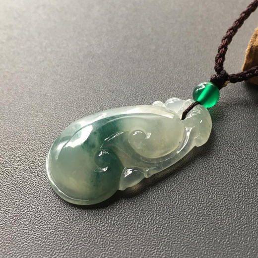 冰种飘花厚庄翡翠龙如意 商品图1