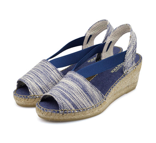 #断码特价39码#西班牙原产手工制作时尚轻便女款草编鞋 1442SD-蓝色 商品图3