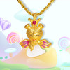 3D足金镶和田玉---天使宝贝系列吊坠 商品缩略图3