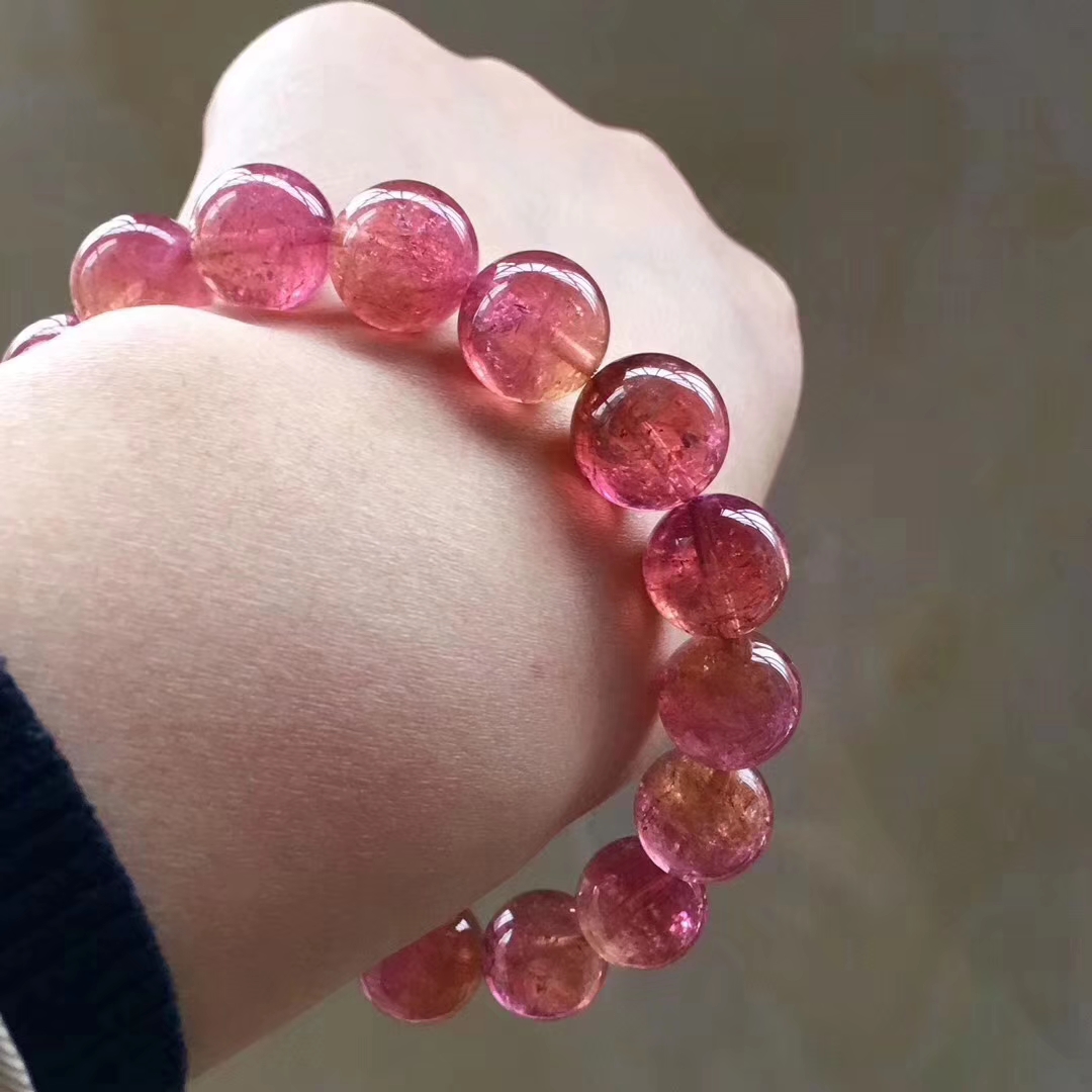 顶级幻彩绚丽水蜜桃范儿西瓜碧玺
