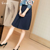 天然棉感半身裙 知性优雅藏蓝色修身显瘦弹力包臀裙半身裙女1838 商品缩略图3