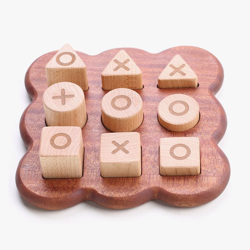 【1岁半+】墨小小 纯手工打磨 几何形状配对认知积木玩具 宝宝早教木质拼装