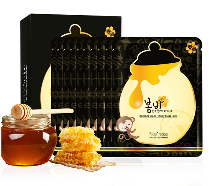 香港直邮韩国paparecipe春雨黑炭面膜10片盒
