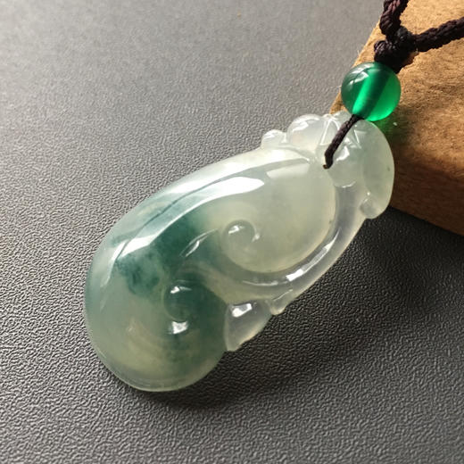 冰种飘花厚庄翡翠龙如意 商品图0