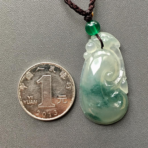 冰种飘花厚庄翡翠龙如意 商品图2