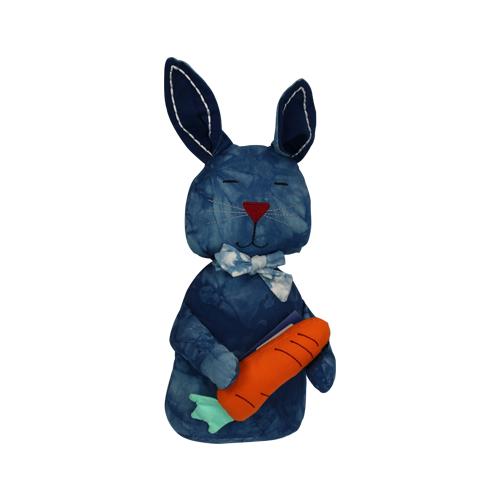 深山集市 深山集市 公仔·蓝染胡萝卜抱抱兔玩偶26cm 商品图0