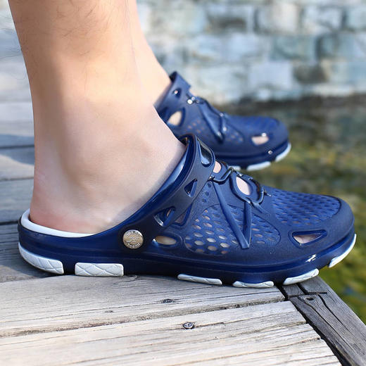 夏季男士半拖鞋防滑洞洞鞋休闲凉拖鞋 沙滩鞋 商品图2