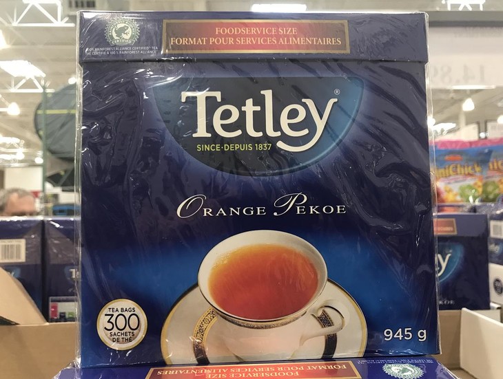 tetley泰特橙黄白毫茶英式红茶独立茶包300包盒945g温哥华直邮